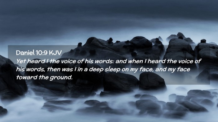 Picture 02 - Daniel 10:9 KJV Desktop Wallpaper - Yet heard I the voice of his words: and when I - Desktop Bible Verse Wallpaper
