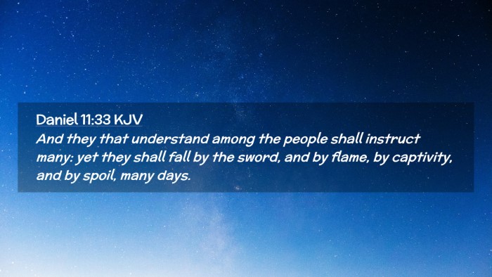 Picture 02 - Daniel 11:33 KJV Desktop Wallpaper - And they that understand among the people shall - Desktop Bible Verse Wallpaper