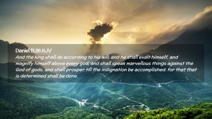 Picture 02 - Daniel 11:36 KJV Desktop Wallpaper - And the king shall do according to his will; and - Desktop Bible Verse Wallpaper