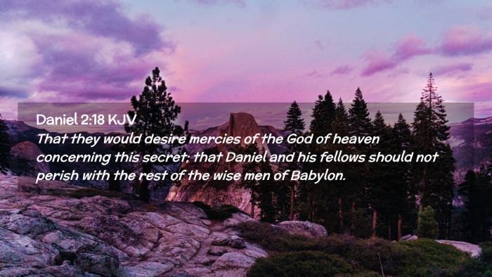 Picture 02 - Daniel 2:18 KJV Desktop Wallpaper - That they would desire mercies of the God of - Desktop Bible Verse Wallpaper