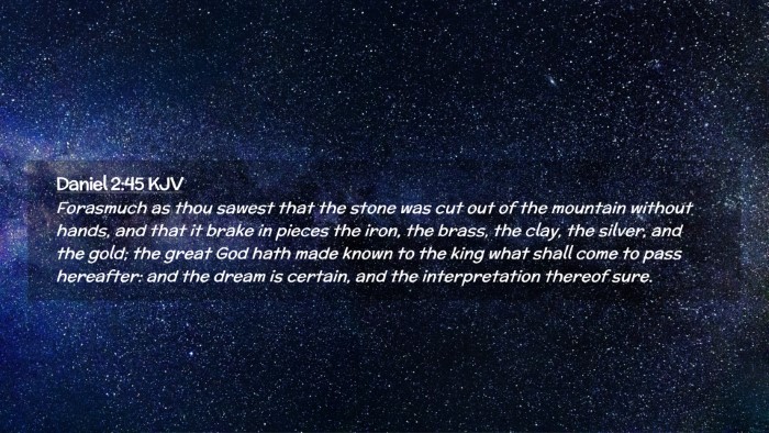 Picture 02 - Daniel 2:45 KJV Desktop Wallpaper - Forasmuch as thou sawest that the stone was cut - Desktop Bible Verse Wallpaper