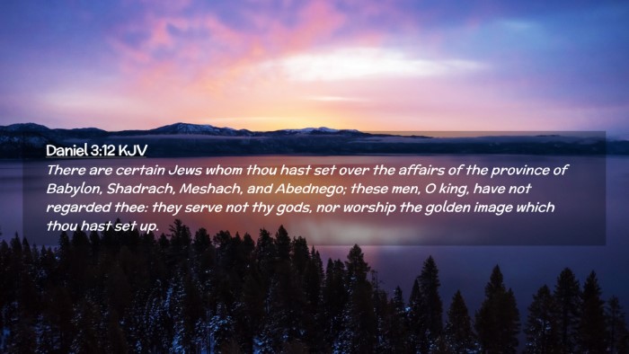 Picture 02 - Daniel 3:12 KJV Desktop Wallpaper - There are certain Jews whom thou hast set over - Desktop Bible Verse Wallpaper