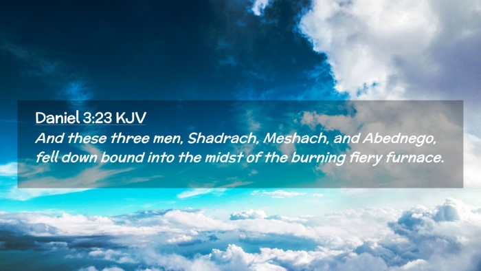 Picture 02 - Daniel 3:23 KJV Desktop Wallpaper - And these three men, Shadrach, Meshach, and - Desktop Bible Verse Wallpaper