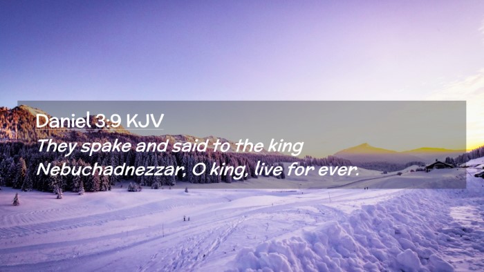 Picture 02 - Daniel 3:9 KJV Desktop Wallpaper - They spake and said to the king Nebuchadnezzar, O - Desktop Bible Verse Wallpaper
