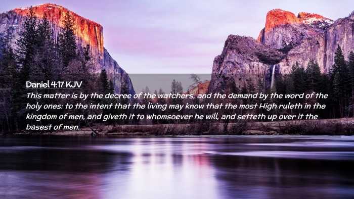 Picture 02 - Daniel 4:17 KJV Desktop Wallpaper - This matter is by the decree of the watchers, and - Desktop Bible Verse Wallpaper