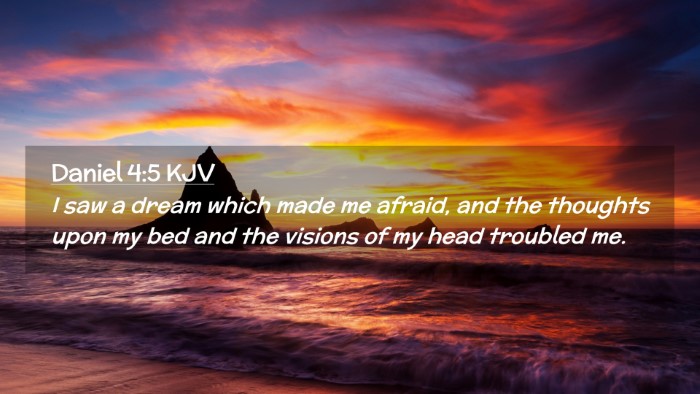 Picture 02 - Daniel 4:5 KJV Desktop Wallpaper - I saw a dream which made me afraid, and the - Desktop Bible Verse Wallpaper