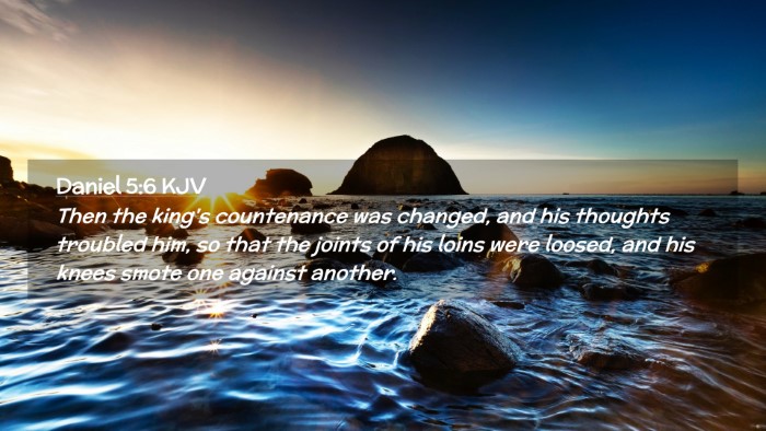 Picture 02 - Daniel 5:6 KJV Desktop Wallpaper - Then the king's countenance was changed, and his - Desktop Bible Verse Wallpaper