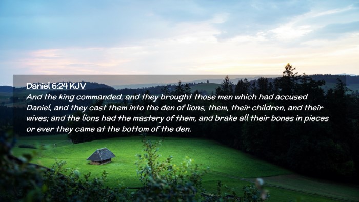 Picture 02 - Daniel 6:24 KJV Desktop Wallpaper - And the king commanded, and they brought those - Desktop Bible Verse Wallpaper