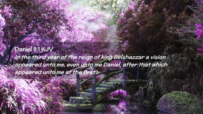Picture 02 - Daniel 8:1 KJV Desktop Wallpaper - In the third year of the reign of king Belshazzar - Desktop Bible Verse Wallpaper