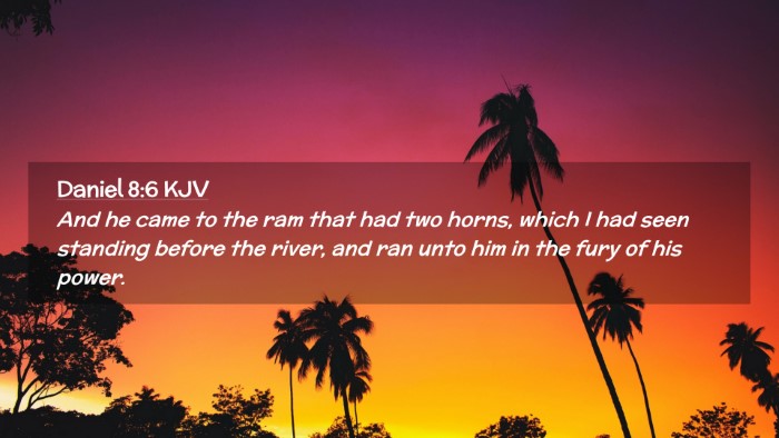 Picture 02 - Daniel 8:6 KJV Desktop Wallpaper - And he came to the ram that had two horns, which - Desktop Bible Verse Wallpaper