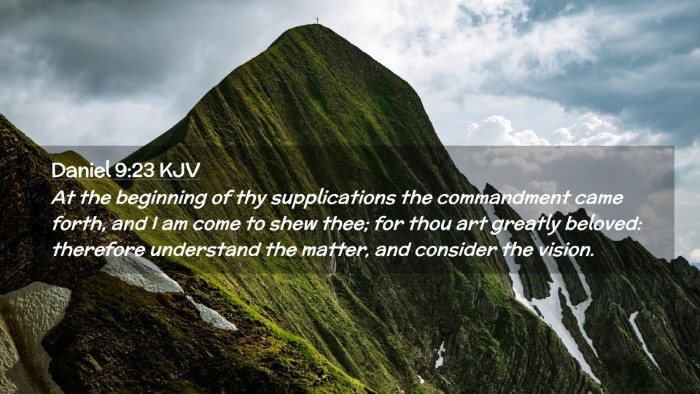 Picture 02 - Daniel 9:23 KJV Desktop Wallpaper - At the beginning of thy supplications the - Desktop Bible Verse Wallpaper