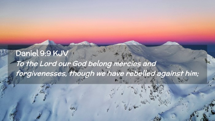 Picture 02 - Daniel 9:9 KJV Desktop Wallpaper - To the Lord our God belong mercies and - Desktop Bible Verse Wallpaper