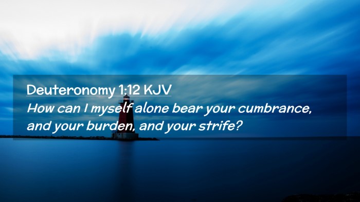Picture 02 - Deuteronomy 1:12 KJV Desktop Wallpaper - How can I myself alone bear your cumbrance, and - Desktop Bible Verse Wallpaper