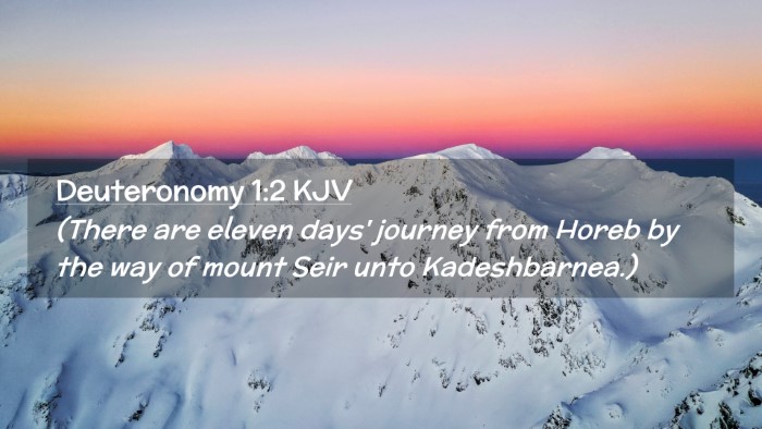 Picture 02 - Deuteronomy 1:2 KJV Desktop Wallpaper - (There are eleven days' journey from Horeb by the - Desktop Bible Verse Wallpaper