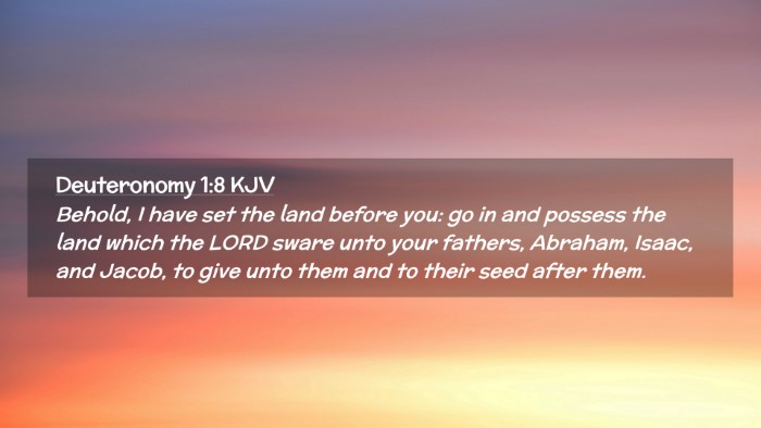 Picture 02 - Deuteronomy 1:8 KJV Desktop Wallpaper - Behold, I have set the land before you: go in and - Desktop Bible Verse Wallpaper