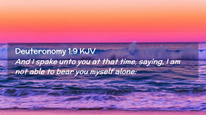 Picture 02 - Deuteronomy 1:9 KJV Desktop Wallpaper - And I spake unto you at that time, saying, I am - Desktop Bible Verse Wallpaper
