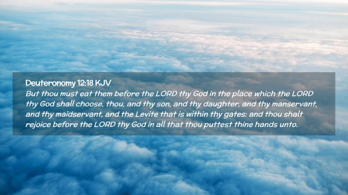 Picture 02 - Deuteronomy 12:18 KJV Desktop Wallpaper - But thou must eat them before the LORD thy God in - Desktop Bible Verse Wallpaper