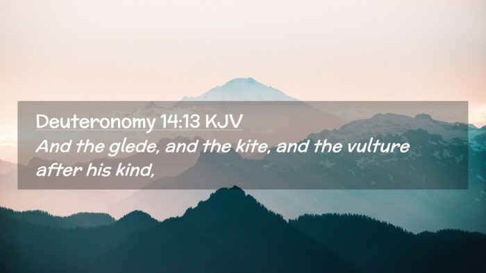 Picture 02 - Deuteronomy 14:13 KJV Desktop Wallpaper - And the glede, and the kite, and the vulture - Desktop Bible Verse Wallpaper
