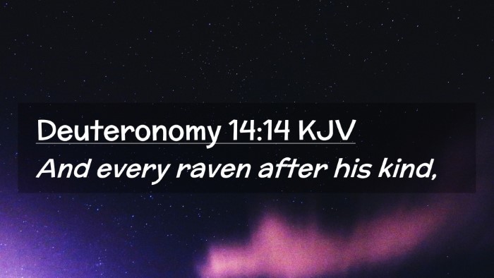 Picture 02 - Deuteronomy 14:14 KJV Desktop Wallpaper - And every raven after his - Desktop Bible Verse Wallpaper