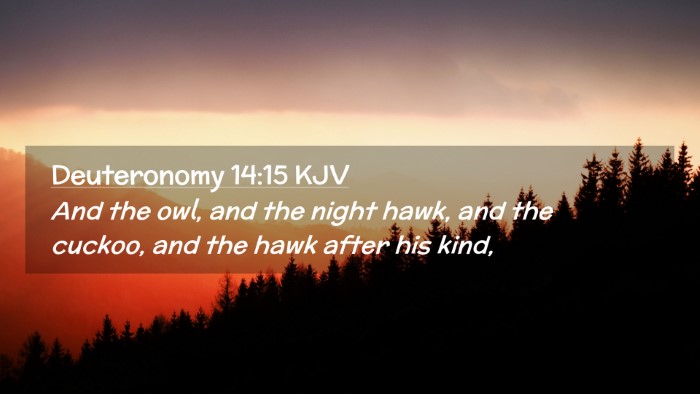 Picture 02 - Deuteronomy 14:15 KJV Desktop Wallpaper - And the owl, and the night hawk, and the cuckoo, - Desktop Bible Verse Wallpaper