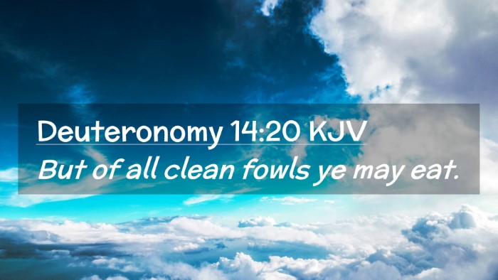 Picture 02 - Deuteronomy 14:20 KJV Desktop Wallpaper - But of all clean fowls ye may - Desktop Bible Verse Wallpaper