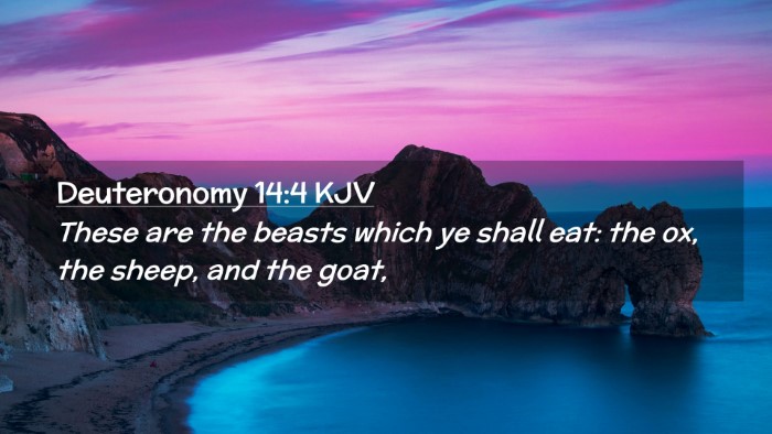 Picture 02 - Deuteronomy 14:4 KJV Desktop Wallpaper - These are the beasts which ye shall eat: the ox, - Desktop Bible Verse Wallpaper
