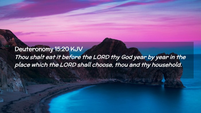 Picture 02 - Deuteronomy 15:20 KJV Desktop Wallpaper - Thou shalt eat it before the LORD thy God year by - Desktop Bible Verse Wallpaper