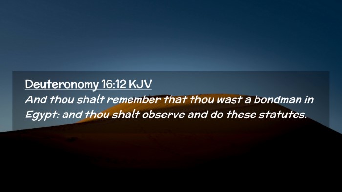 Picture 02 - Deuteronomy 16:12 KJV Desktop Wallpaper - And thou shalt remember that thou wast a bondman - Desktop Bible Verse Wallpaper
