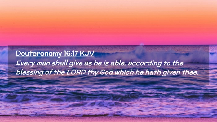 Picture 02 - Deuteronomy 16:17 KJV Desktop Wallpaper - Every man shall give as he is able, according to - Desktop Bible Verse Wallpaper