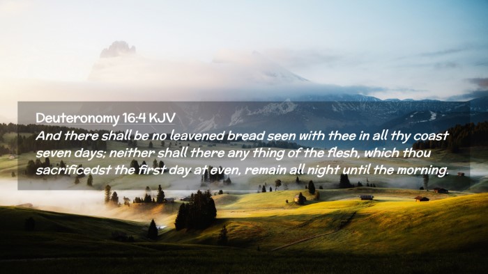 Picture 02 - Deuteronomy 16:4 KJV Desktop Wallpaper - And there shall be no leavened bread seen with - Desktop Bible Verse Wallpaper