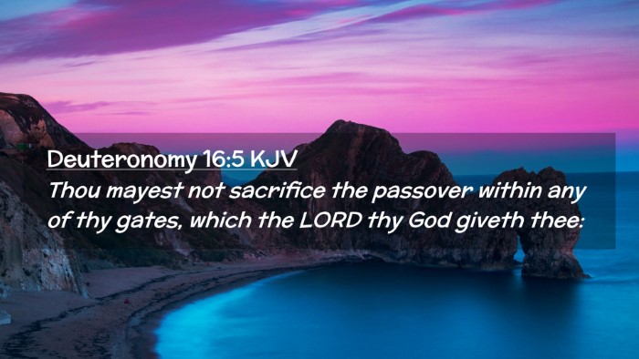 Picture 02 - Deuteronomy 16:5 KJV Desktop Wallpaper - Thou mayest not sacrifice the passover within any - Desktop Bible Verse Wallpaper