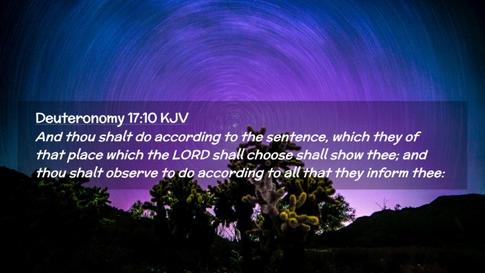 Picture 02 - Deuteronomy 17:10 KJV Desktop Wallpaper - And thou shalt do according to the sentence, - Desktop Bible Verse Wallpaper