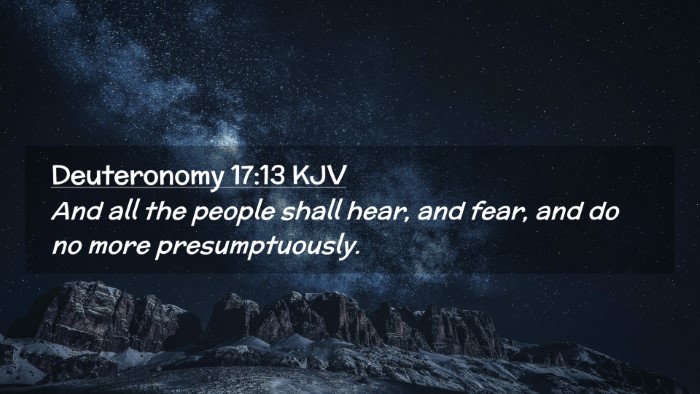 Picture 02 - Deuteronomy 17:13 KJV Desktop Wallpaper - And all the people shall hear, and fear, and do - Desktop Bible Verse Wallpaper