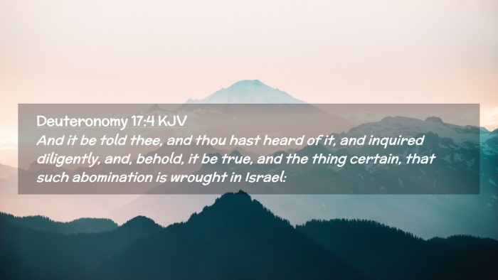 Picture 02 - Deuteronomy 17:4 KJV Desktop Wallpaper - And it be told thee, and thou hast heard of it, - Desktop Bible Verse Wallpaper