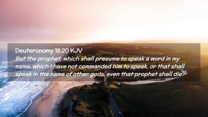 Picture 02 - Deuteronomy 18:20 KJV Desktop Wallpaper - But the prophet, which shall presume to speak a - Desktop Bible Verse Wallpaper