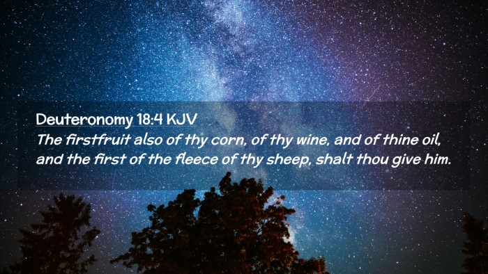 Picture 02 - Deuteronomy 18:4 KJV Desktop Wallpaper - The firstfruit also of thy corn, of thy wine, and - Desktop Bible Verse Wallpaper