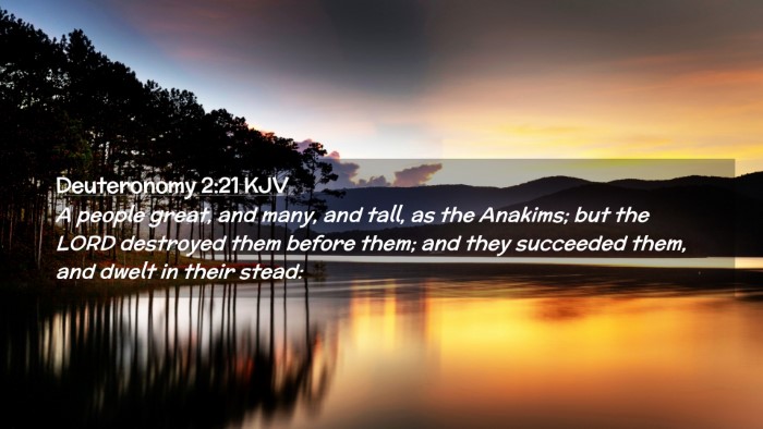 Picture 02 - Deuteronomy 2:21 KJV Desktop Wallpaper - A people great, and many, and tall, as the - Desktop Bible Verse Wallpaper
