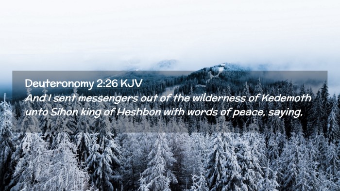 Picture 02 - Deuteronomy 2:26 KJV Desktop Wallpaper - And I sent messengers out of the wilderness of - Desktop Bible Verse Wallpaper