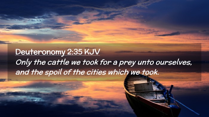 Picture 02 - Deuteronomy 2:35 KJV Desktop Wallpaper - Only the cattle we took for a prey unto - Desktop Bible Verse Wallpaper