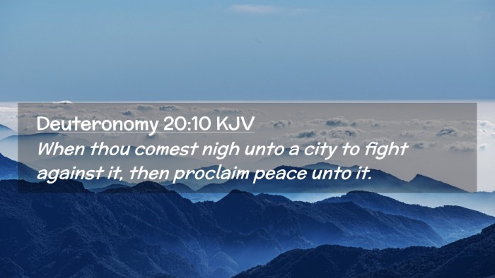 Picture 02 - Deuteronomy 20:10 KJV Desktop Wallpaper - When thou comest nigh unto a city to fight - Desktop Bible Verse Wallpaper