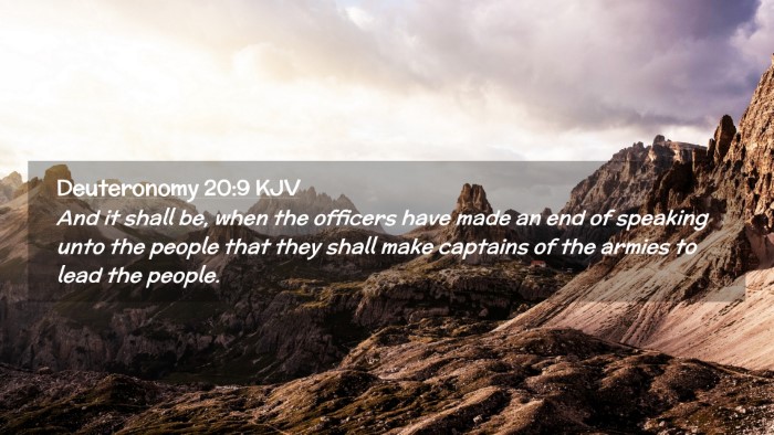 Picture 02 - Deuteronomy 20:9 KJV Desktop Wallpaper - And it shall be, when the officers have made an - Desktop Bible Verse Wallpaper
