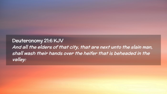 Picture 02 - Deuteronomy 21:6 KJV Desktop Wallpaper - And all the elders of that city, that are next - Desktop Bible Verse Wallpaper