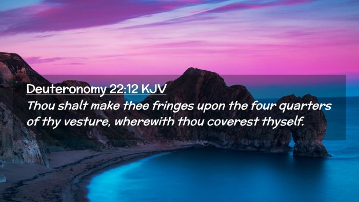 Picture 02 - Deuteronomy 22:12 KJV Desktop Wallpaper - Thou shalt make thee fringes upon the four - Desktop Bible Verse Wallpaper