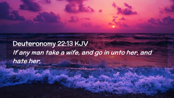 Picture 02 - Deuteronomy 22:13 KJV Desktop Wallpaper - If any man take a wife, and go in unto her, and - Desktop Bible Verse Wallpaper