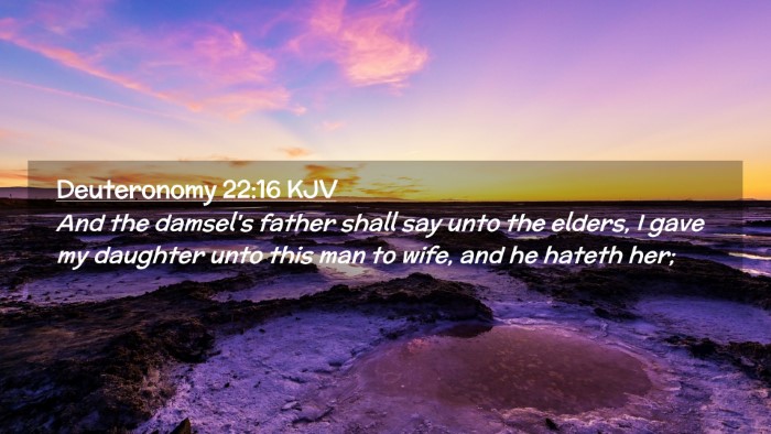 Picture 02 - Deuteronomy 22:16 KJV Desktop Wallpaper - And the damsel's father shall say unto the - Desktop Bible Verse Wallpaper