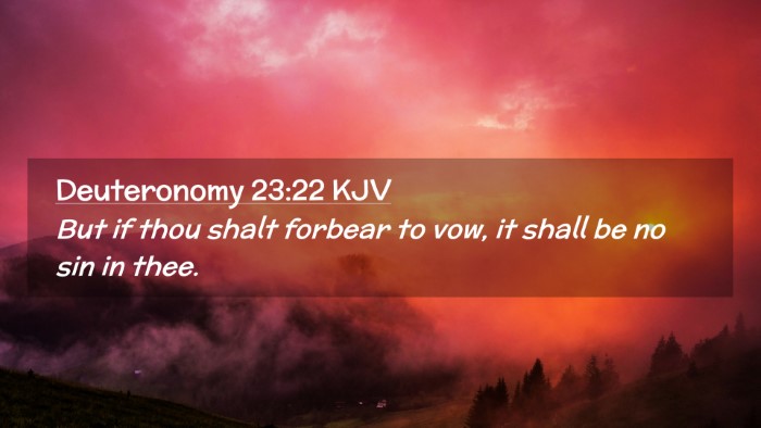 Picture 02 - Deuteronomy 23:22 KJV Desktop Wallpaper - But if thou shalt forbear to vow, it shall be no - Desktop Bible Verse Wallpaper