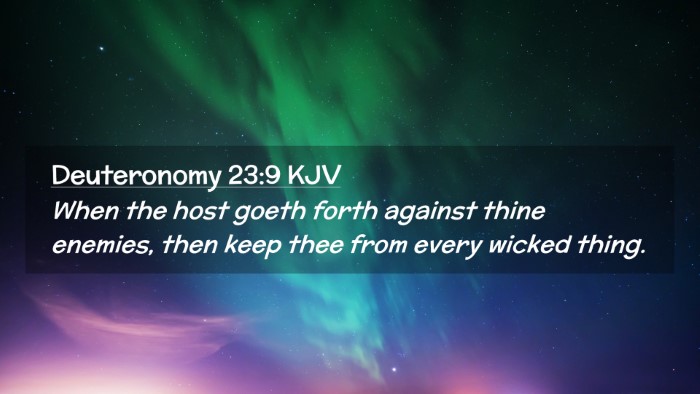 Picture 02 - Deuteronomy 23:9 KJV Desktop Wallpaper - When the host goeth forth against thine enemies, - Desktop Bible Verse Wallpaper