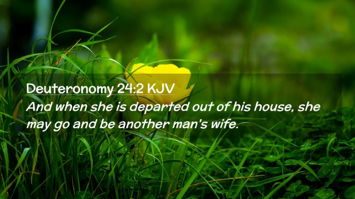 Picture 02 - Deuteronomy 24:2 KJV Desktop Wallpaper - And when she is departed out of his house, she - Desktop Bible Verse Wallpaper