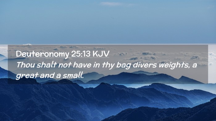 Picture 02 - Deuteronomy 25:13 KJV Desktop Wallpaper - Thou shalt not have in thy bag divers weights, a - Desktop Bible Verse Wallpaper