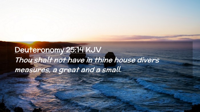 Picture 02 - Deuteronomy 25:14 KJV Desktop Wallpaper - Thou shalt not have in thine house divers - Desktop Bible Verse Wallpaper